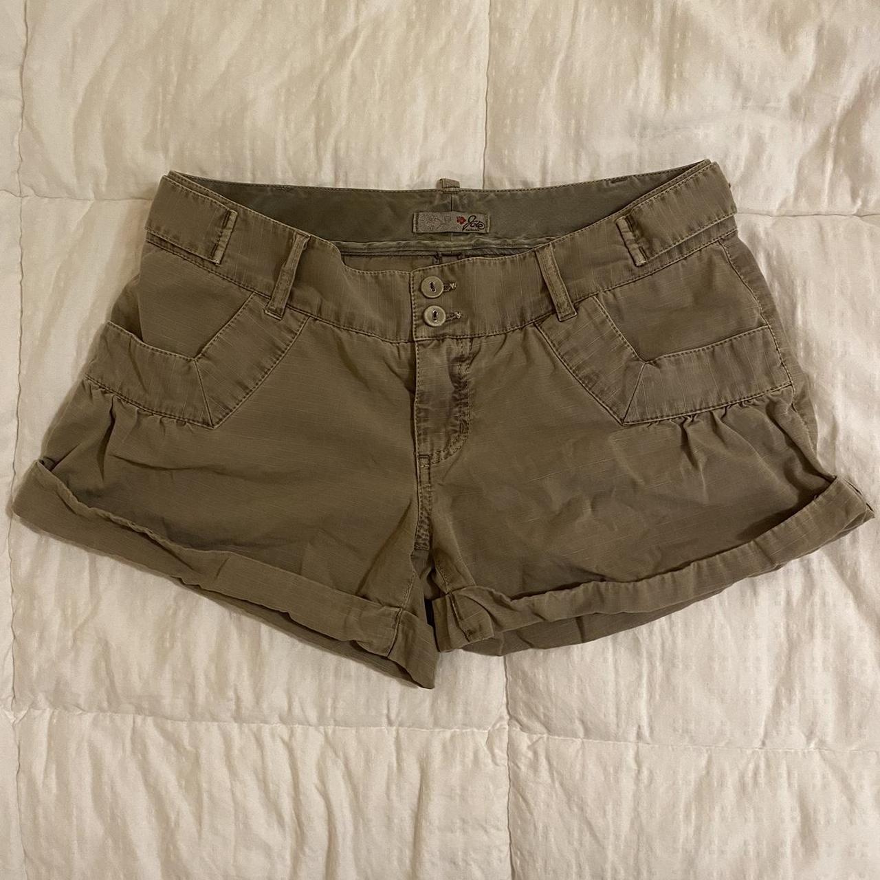 Joie Women's Brown and Khaki Shorts | Depop