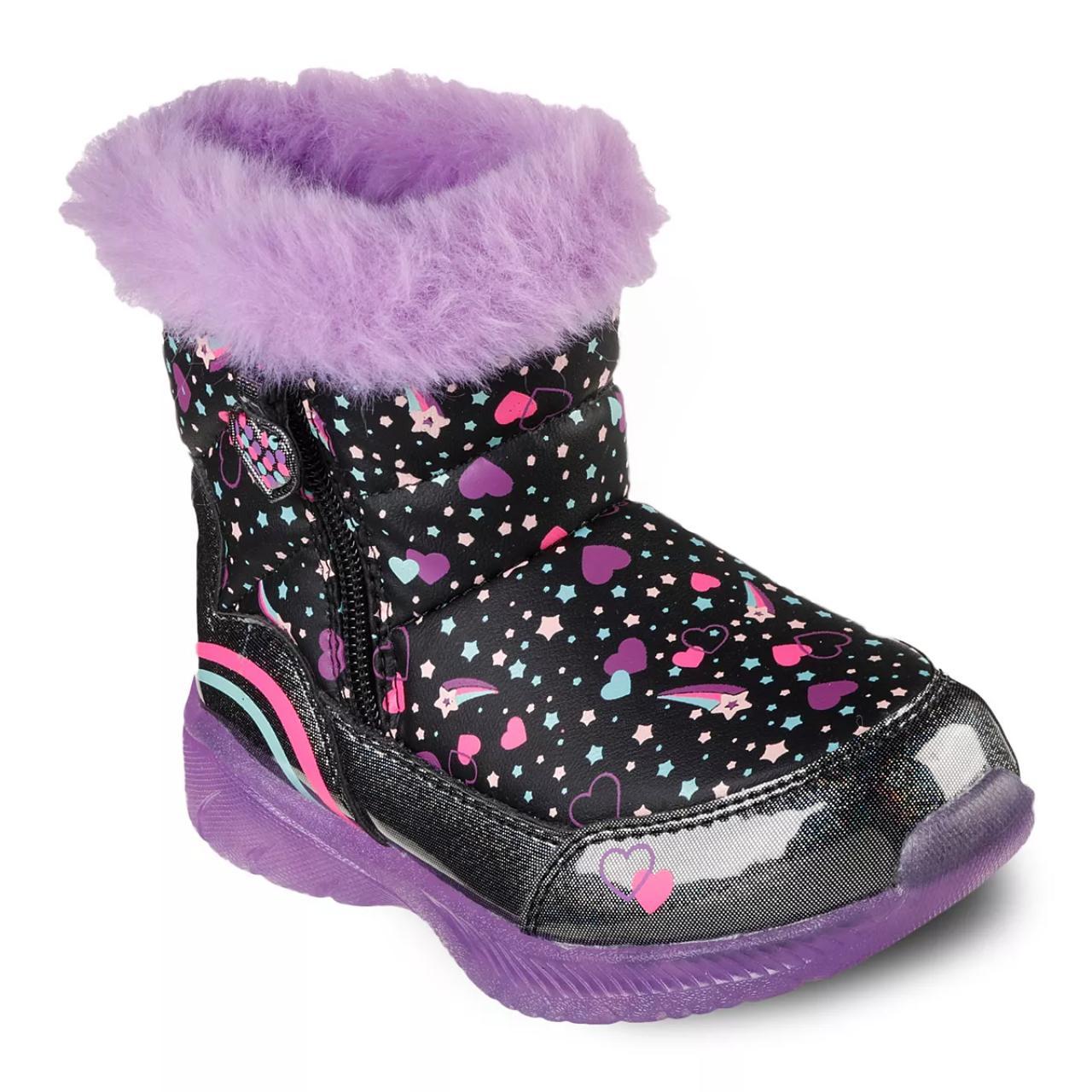 Skechers boots online kids purple