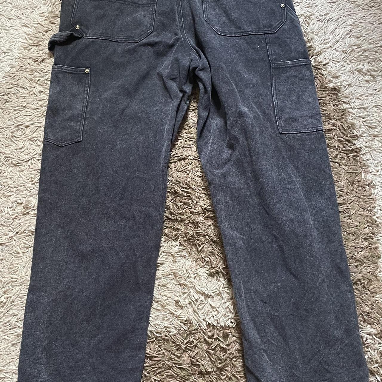 Washed black carhartt carpenter pants 32x30 - Depop