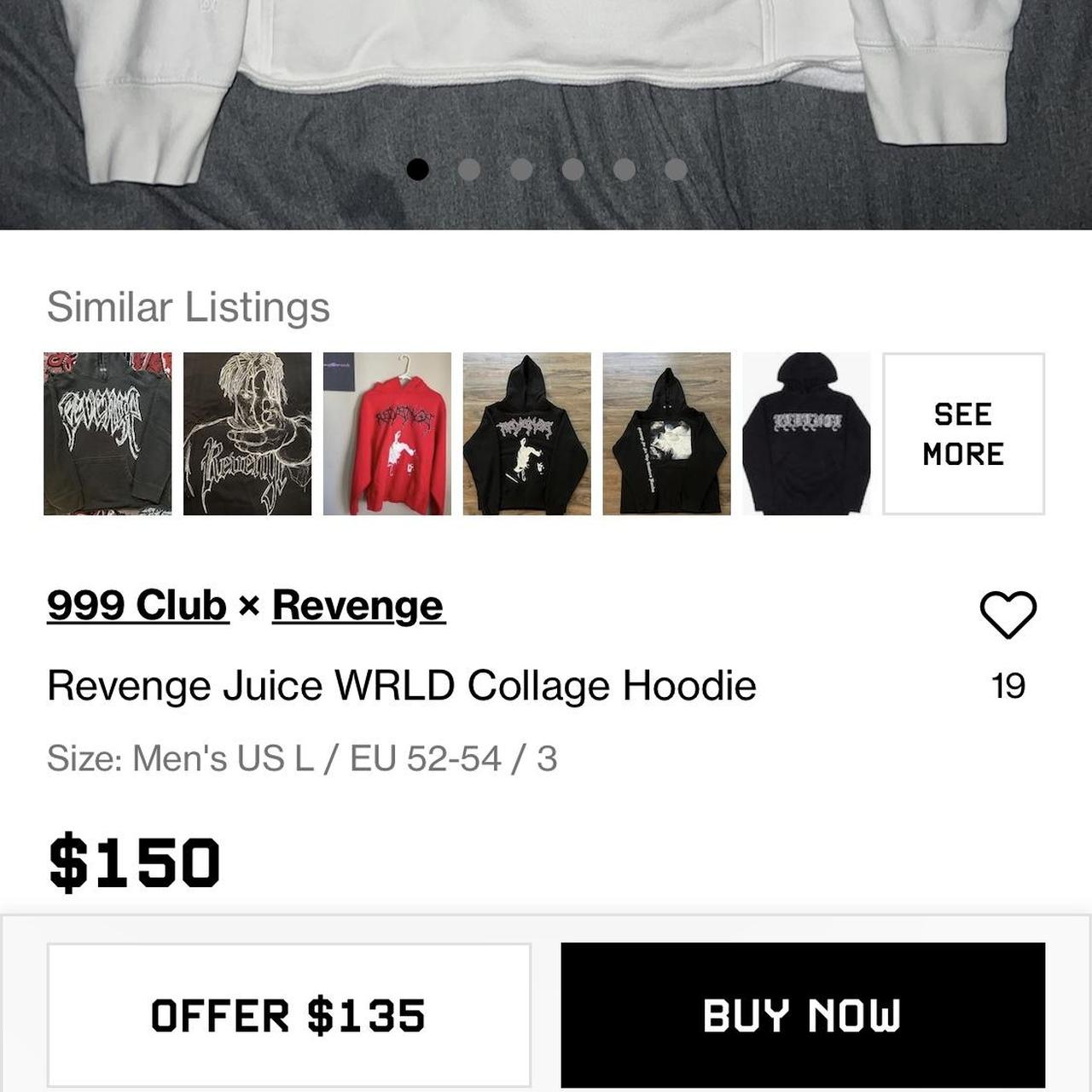 Revenge x Juice Wrld Collage Hoodie Black - Revenge Clothing