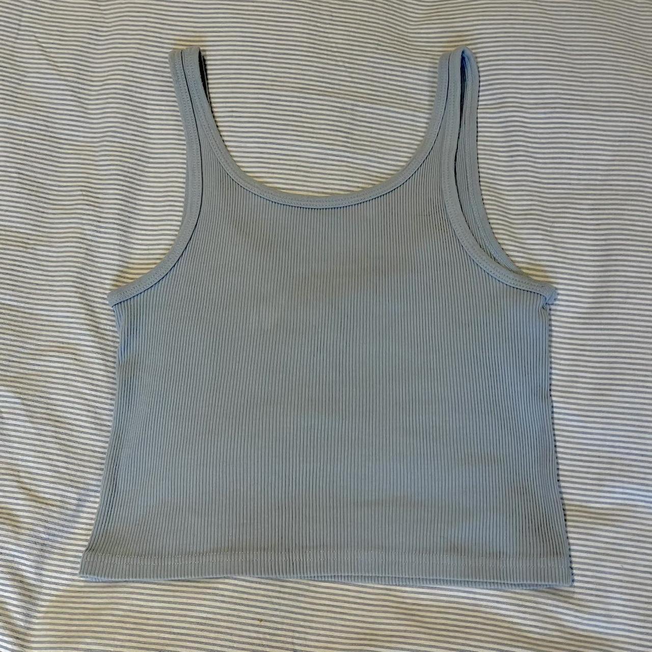 BRANDY MELVILLE baby blue tank top size fits S/M 2... - Depop