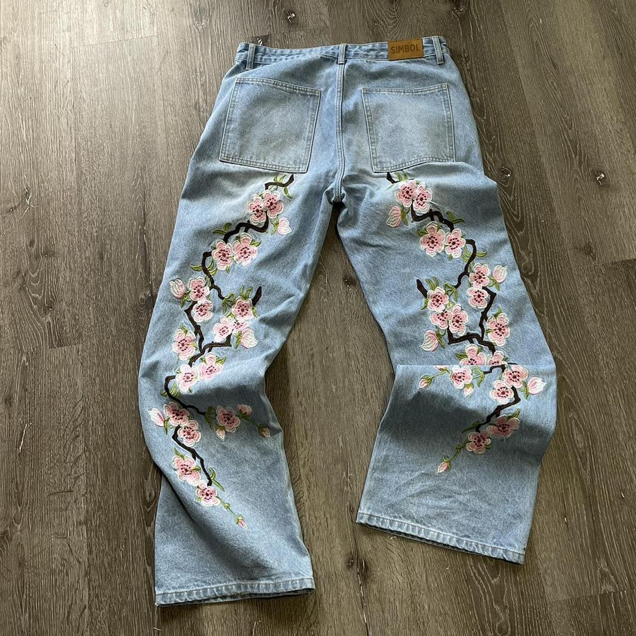 Simbol project “Cherry Blossom Baggy jeans” DO NOT... - Depop