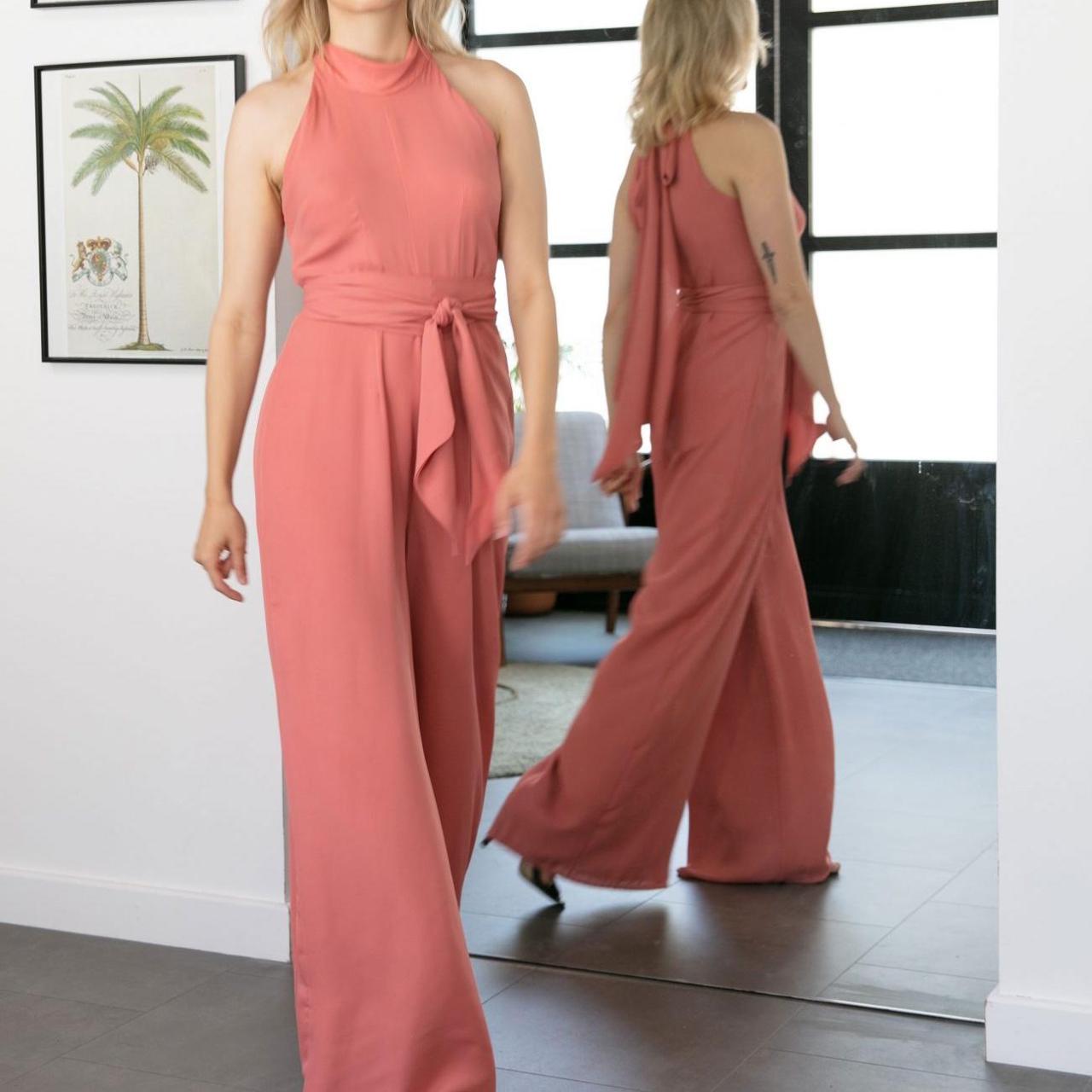 Women's Pink Jumpsuit Depop