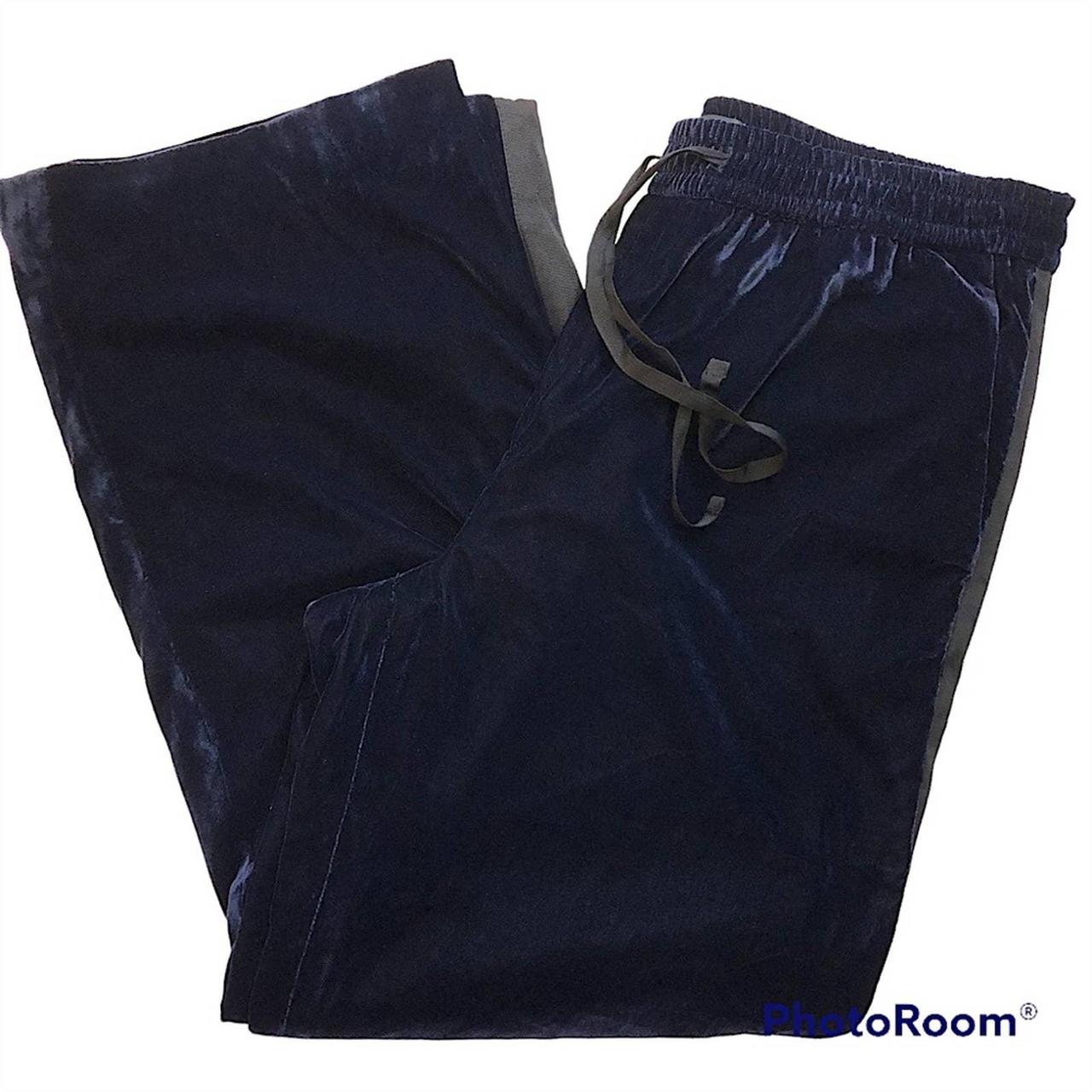 Women's Blue and Black Trousers | Depop