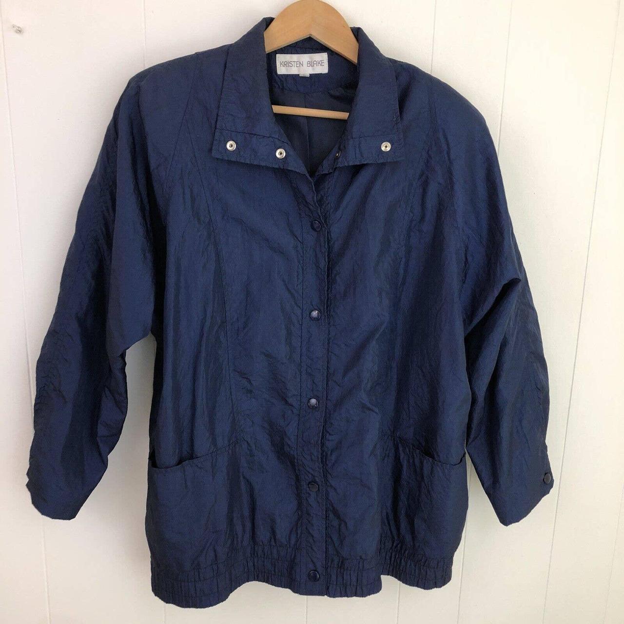 Vintage Kristen Blake Jacket Womens Small Navy Blue... - Depop