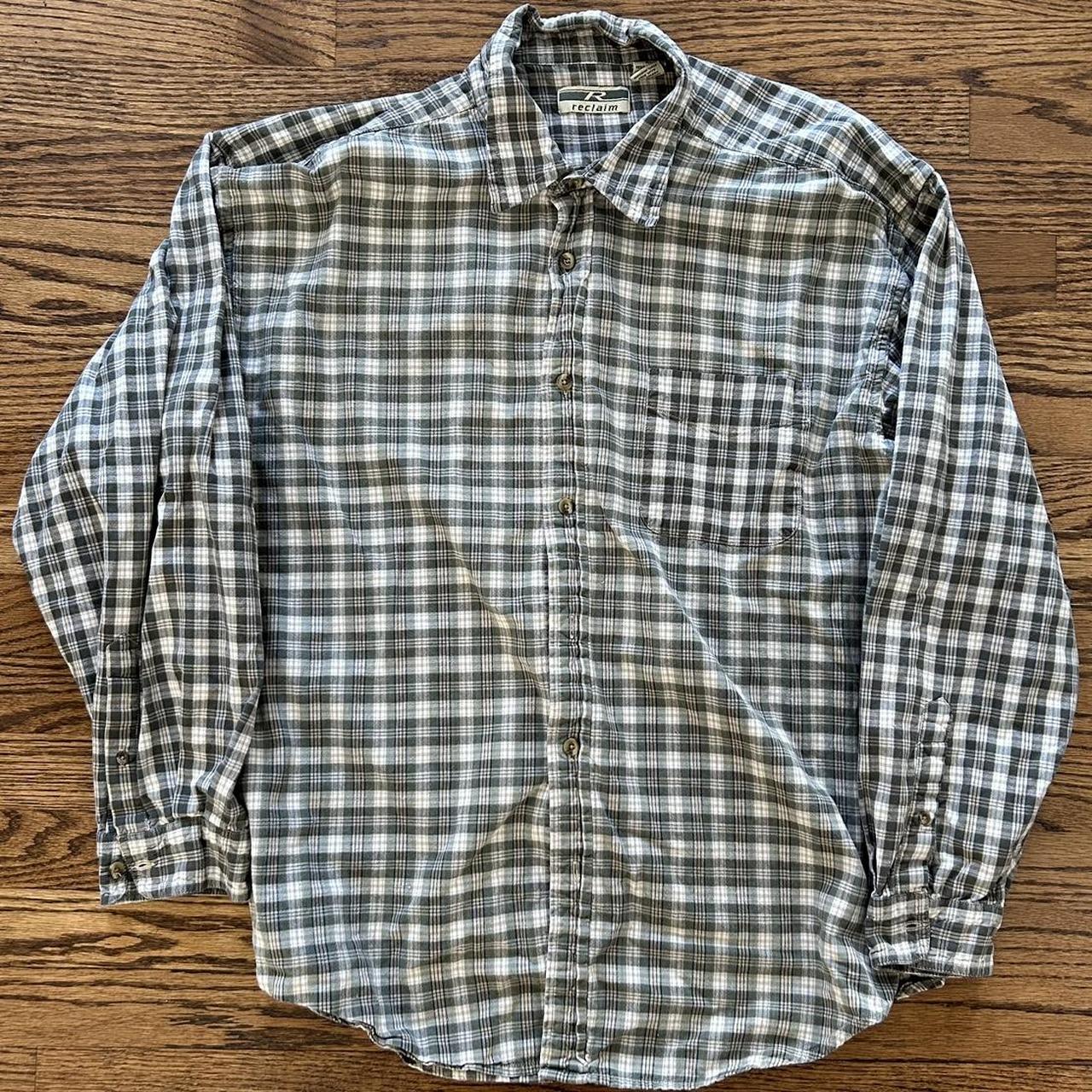 Reclaimed Vintage Men's Green and White T-shirt
