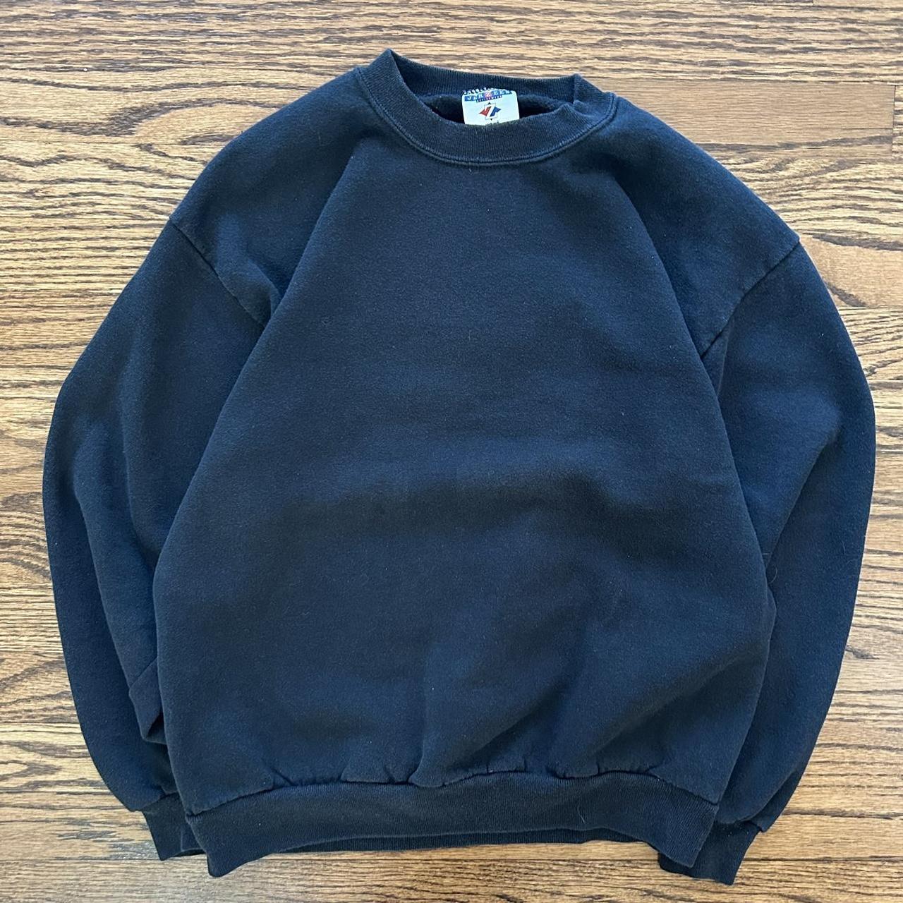 Jerzees Men's Black Sweatshirt | Depop