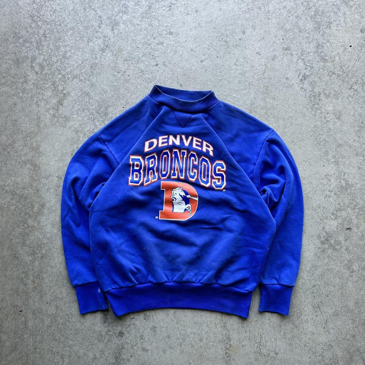 Vintage Denver Broncos Varsity Style Sweatshirt/Crewneck