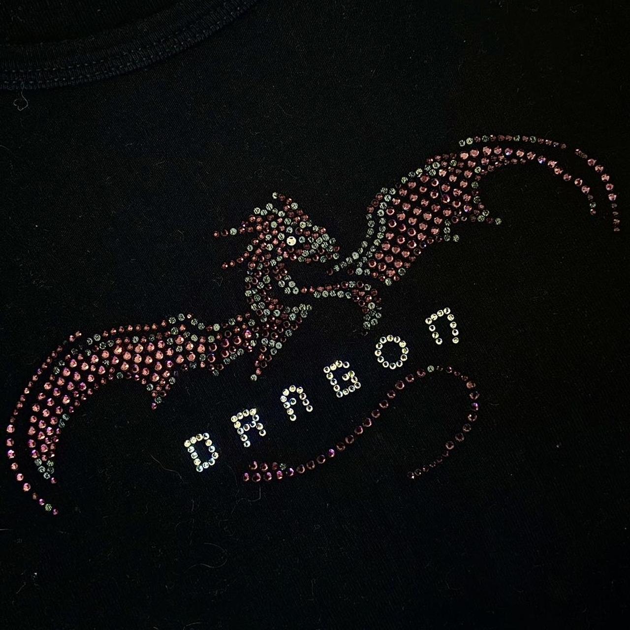 spacex dragon rhinestone baby tee • black • pink... Depop