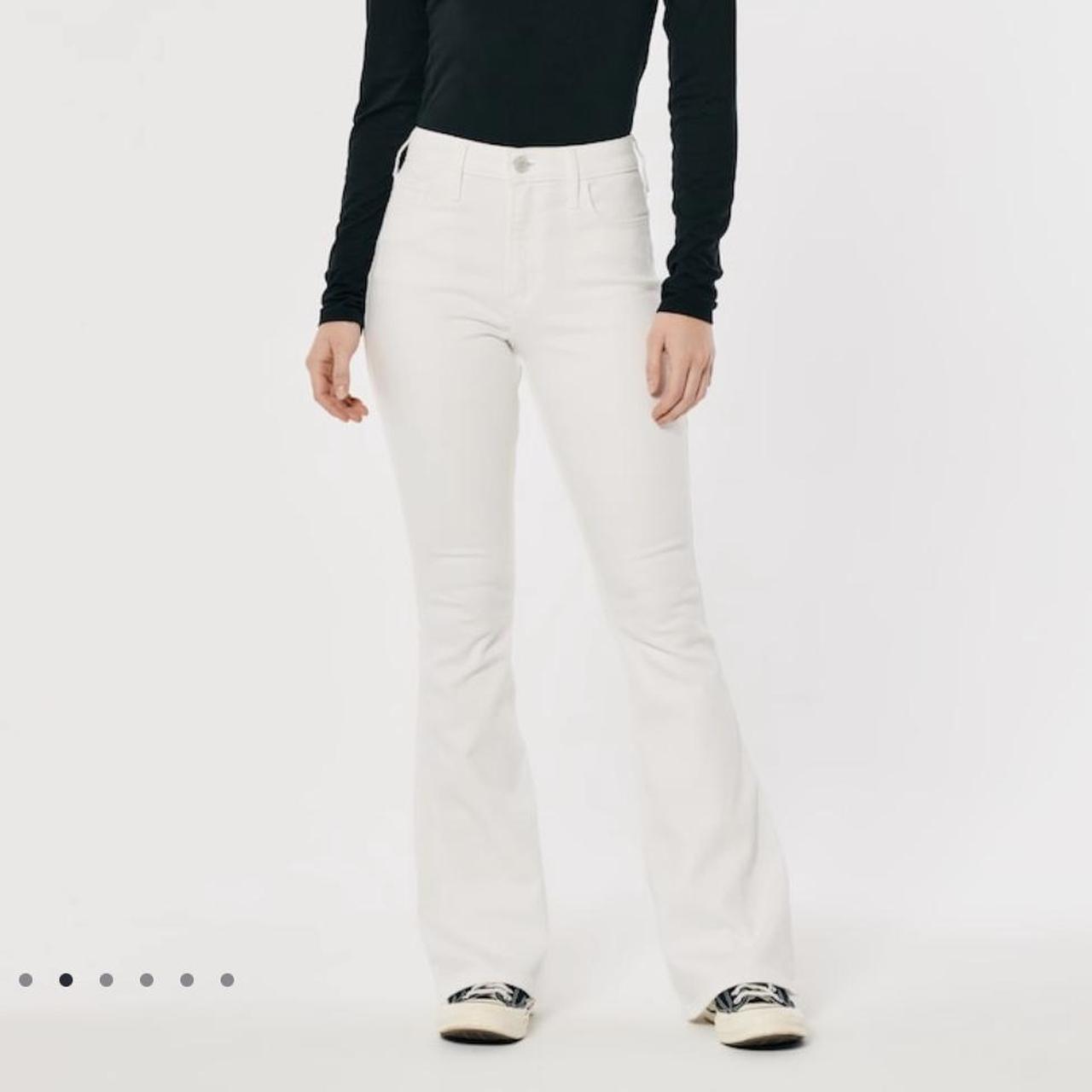 Hollister white store high waisted jeans