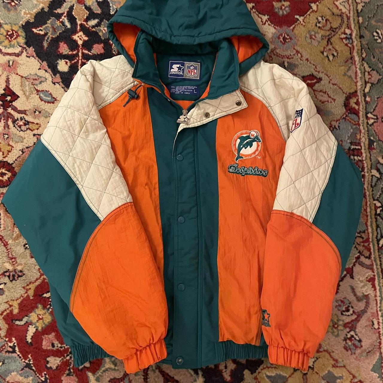 Miami Dolphins Vintage Starter Jacket - size L in - Depop