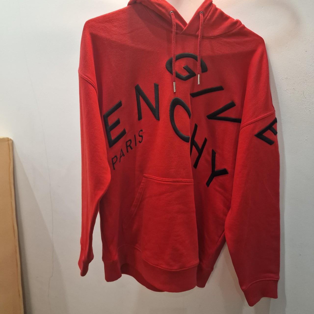 Red Givenchy Hoodie, Medium, Medium sized