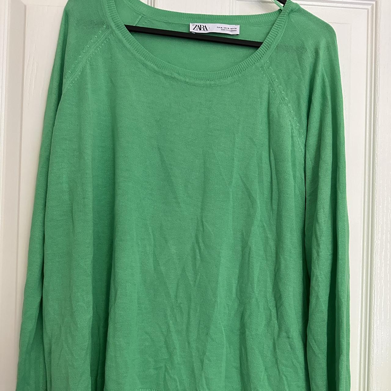 zara-bright-green-basic-knit-sweater-jumper-depop