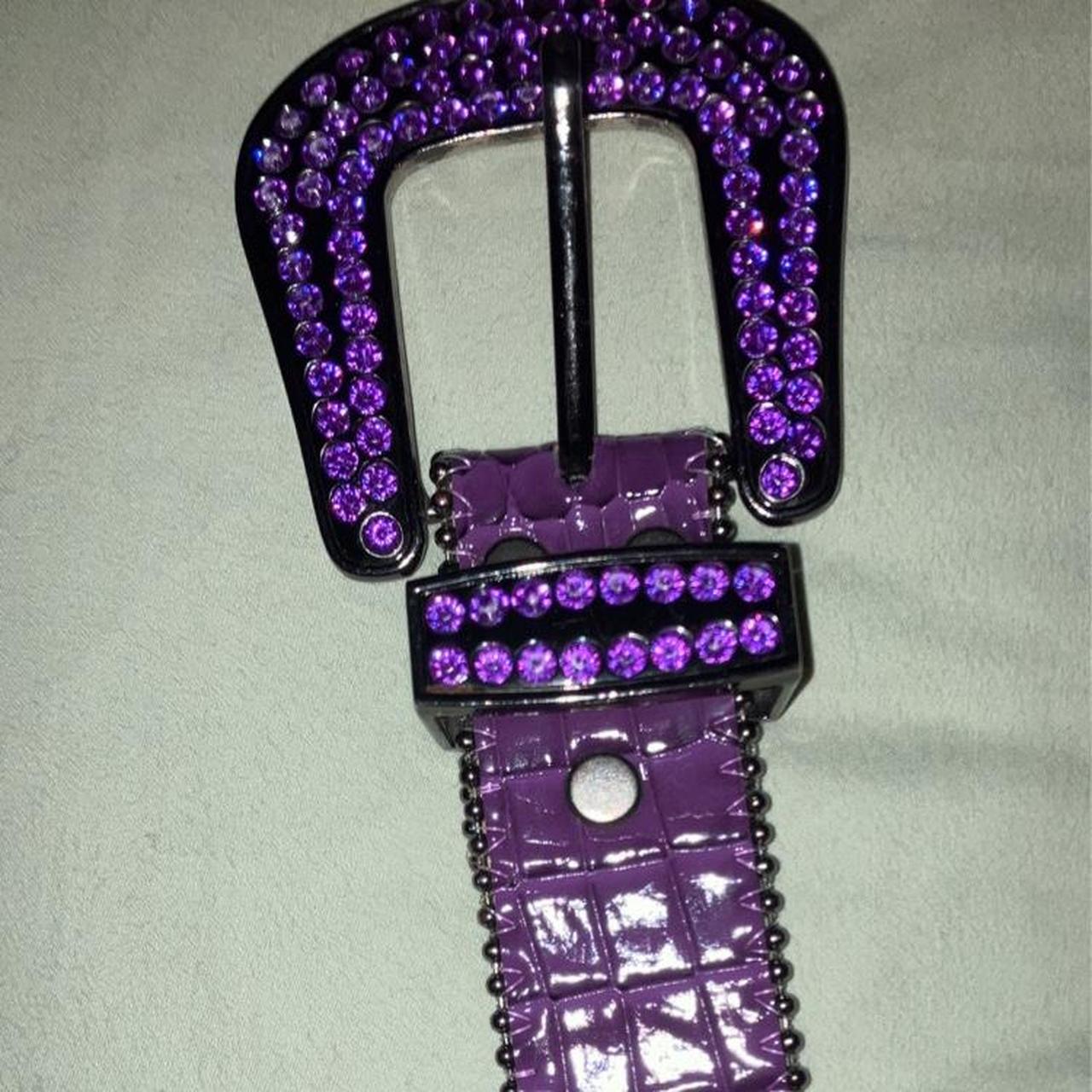Purple bb Simon belt size 28 - Depop