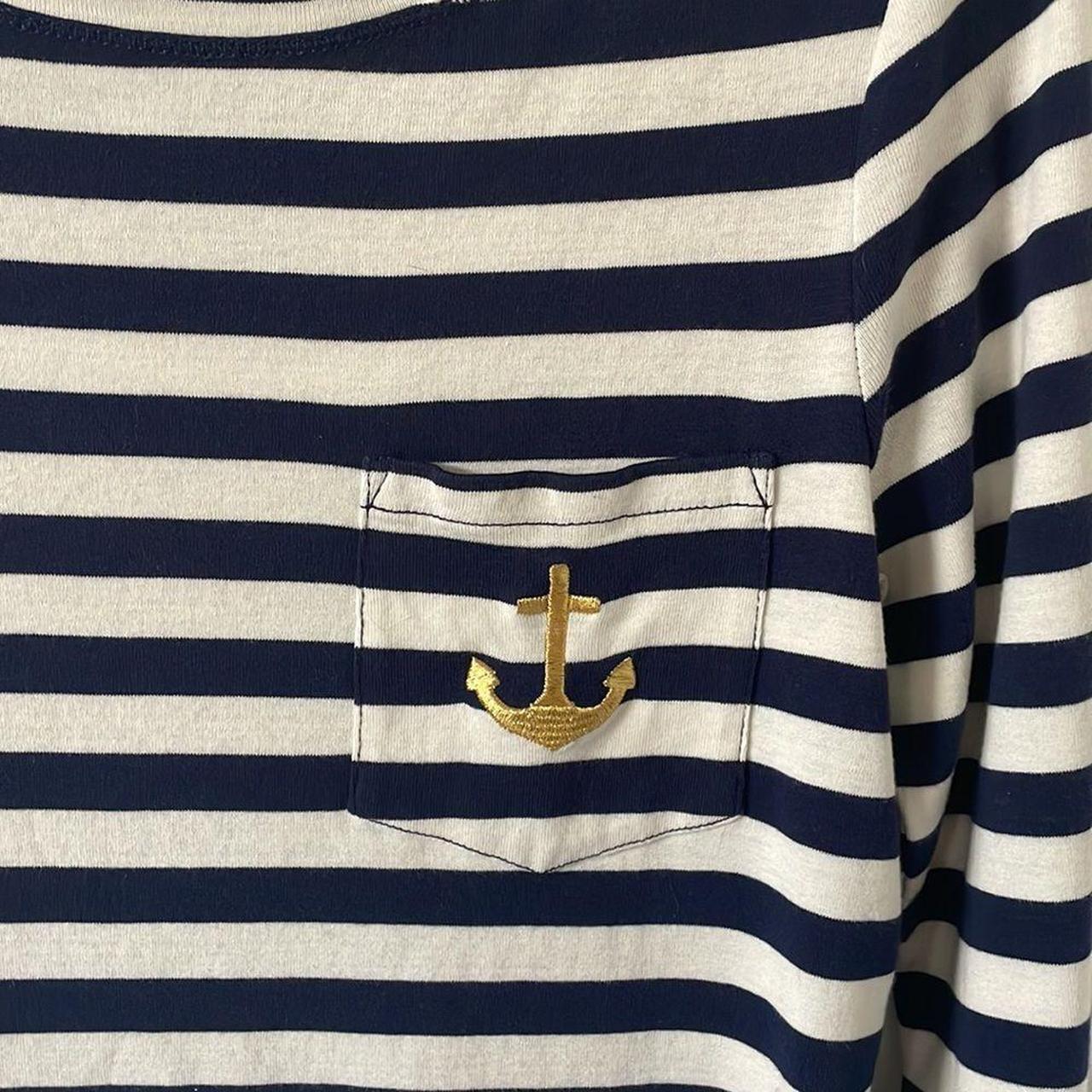 Sperry Women's White and Blue Shirt (2)