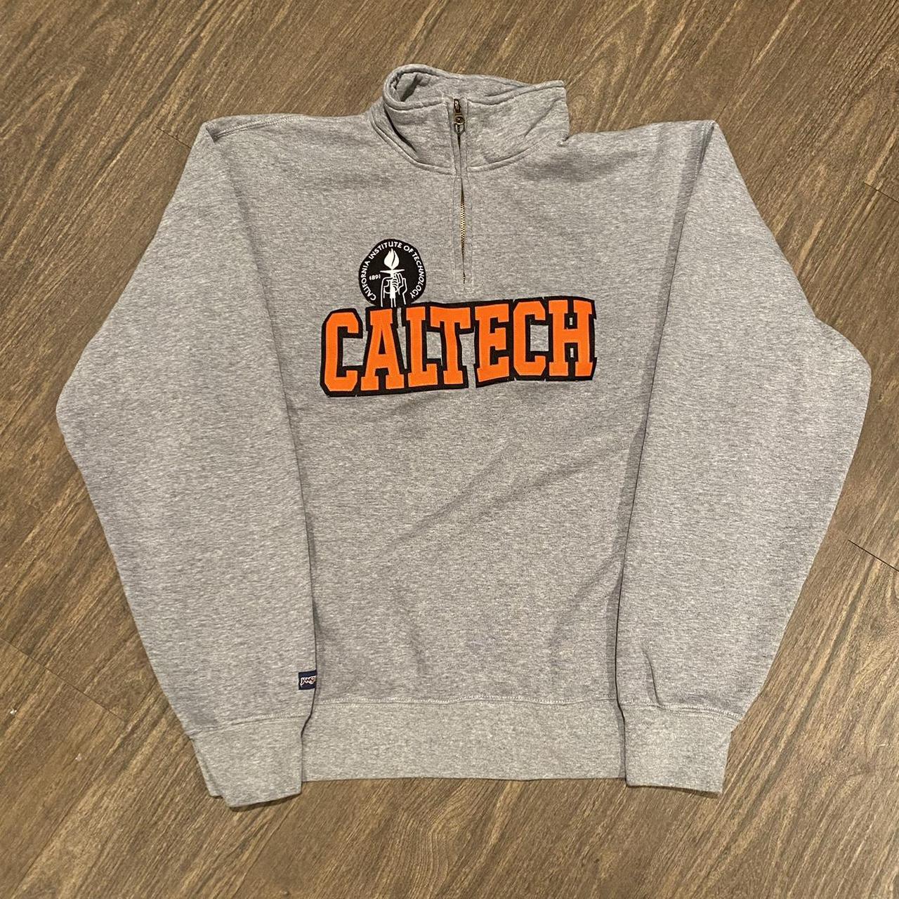 Grey CalTech Quarter-zip👕 Size Large men’s DM for... - Depop