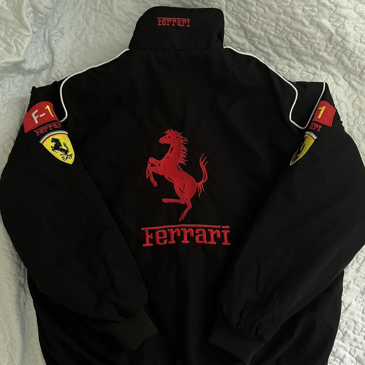 f1 ferrari jacket, black jacket, size medium, brand... - Depop