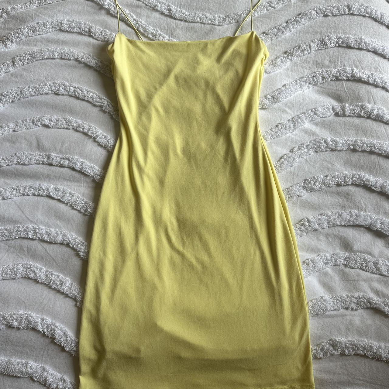 Glassons yellow mini dress Size xsmall can fit Depop