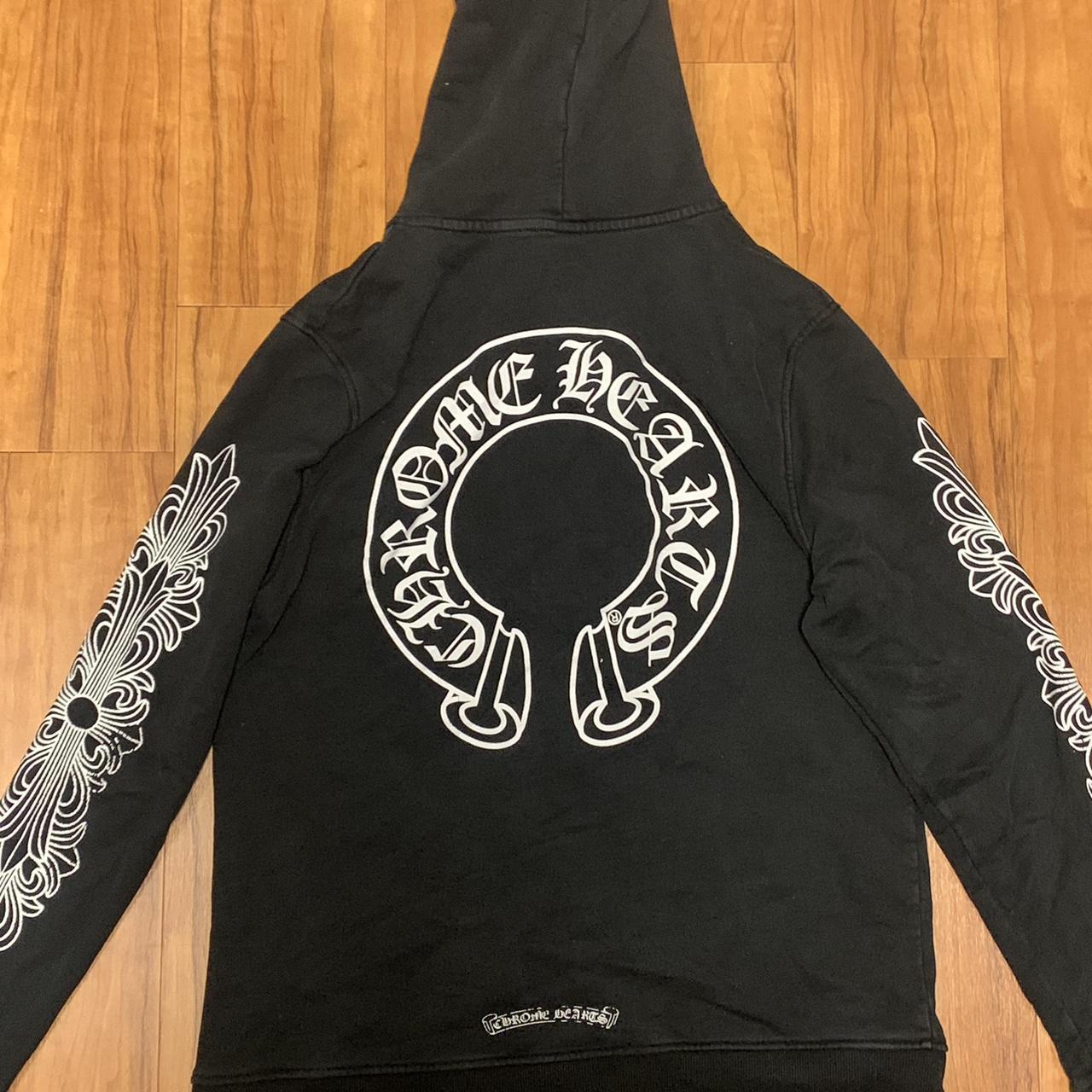 CHROME HEARTS HOODIE Labeled size L but fit like... - Depop