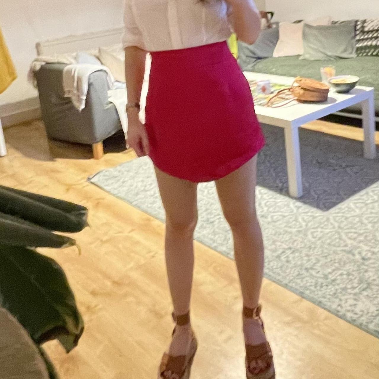 Zara Women's Pink Skirt Depop