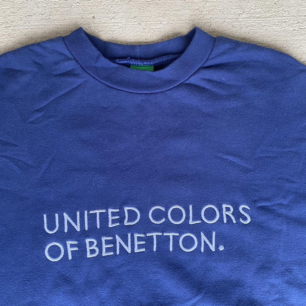 United Colors of Benetton Men's Navy Sweatshirt | Depop