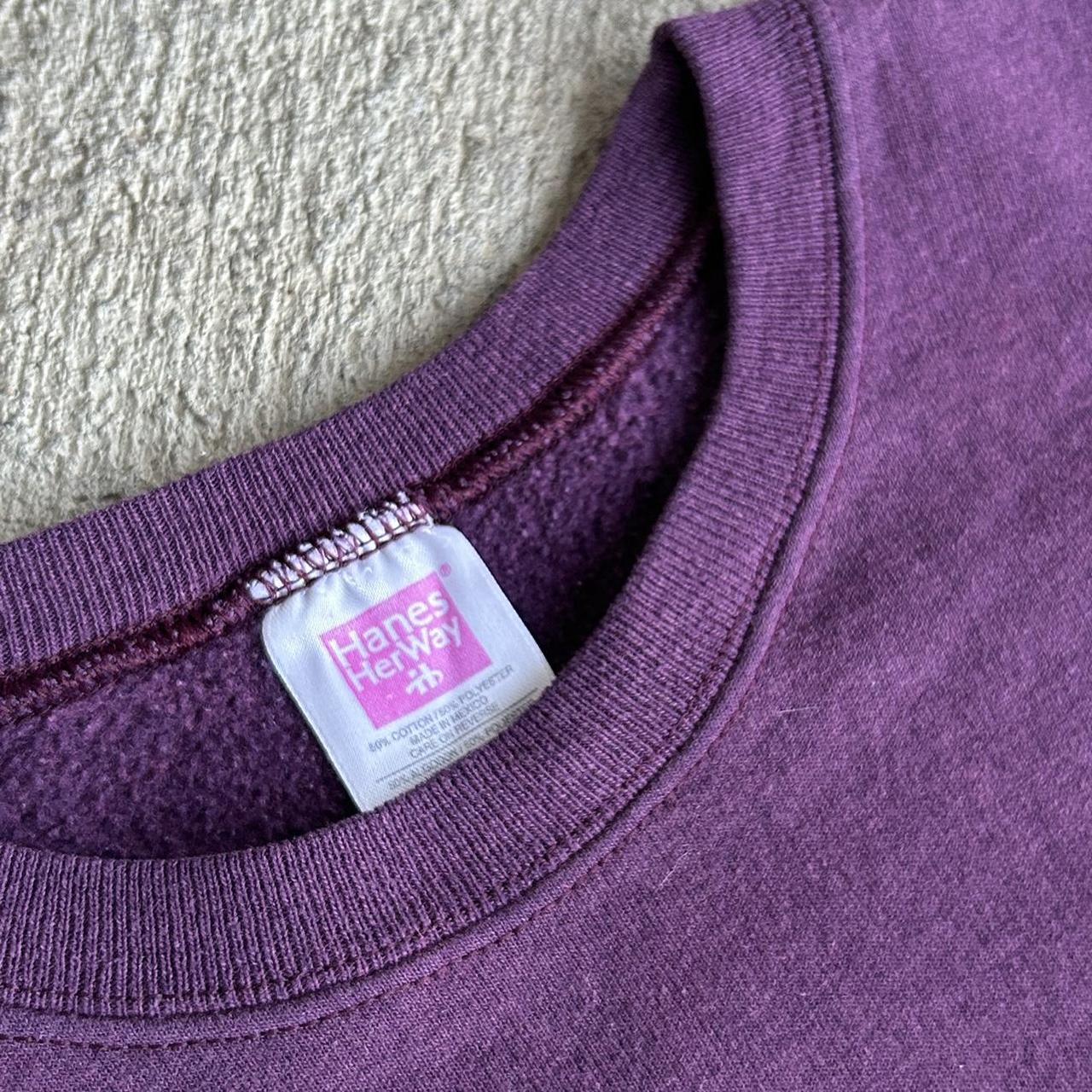 Vintage 1990s essential Hanes her way, blank, purple... - Depop