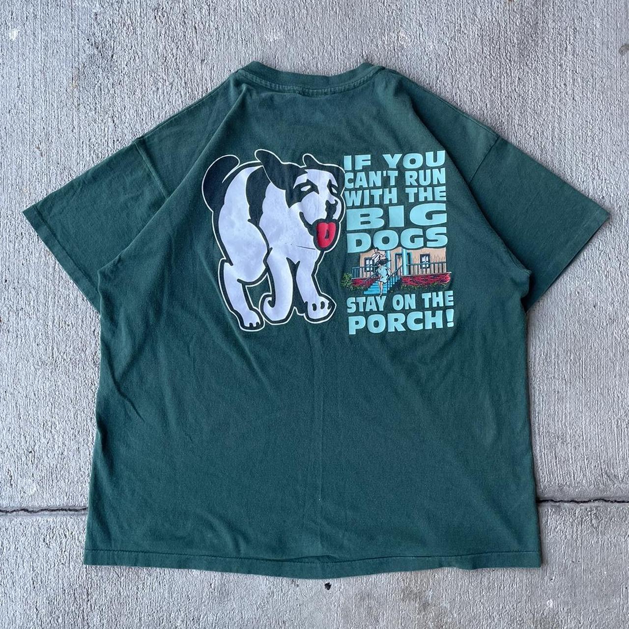 Vintage 1990s Big dogs single stitch graphic dark... Depop