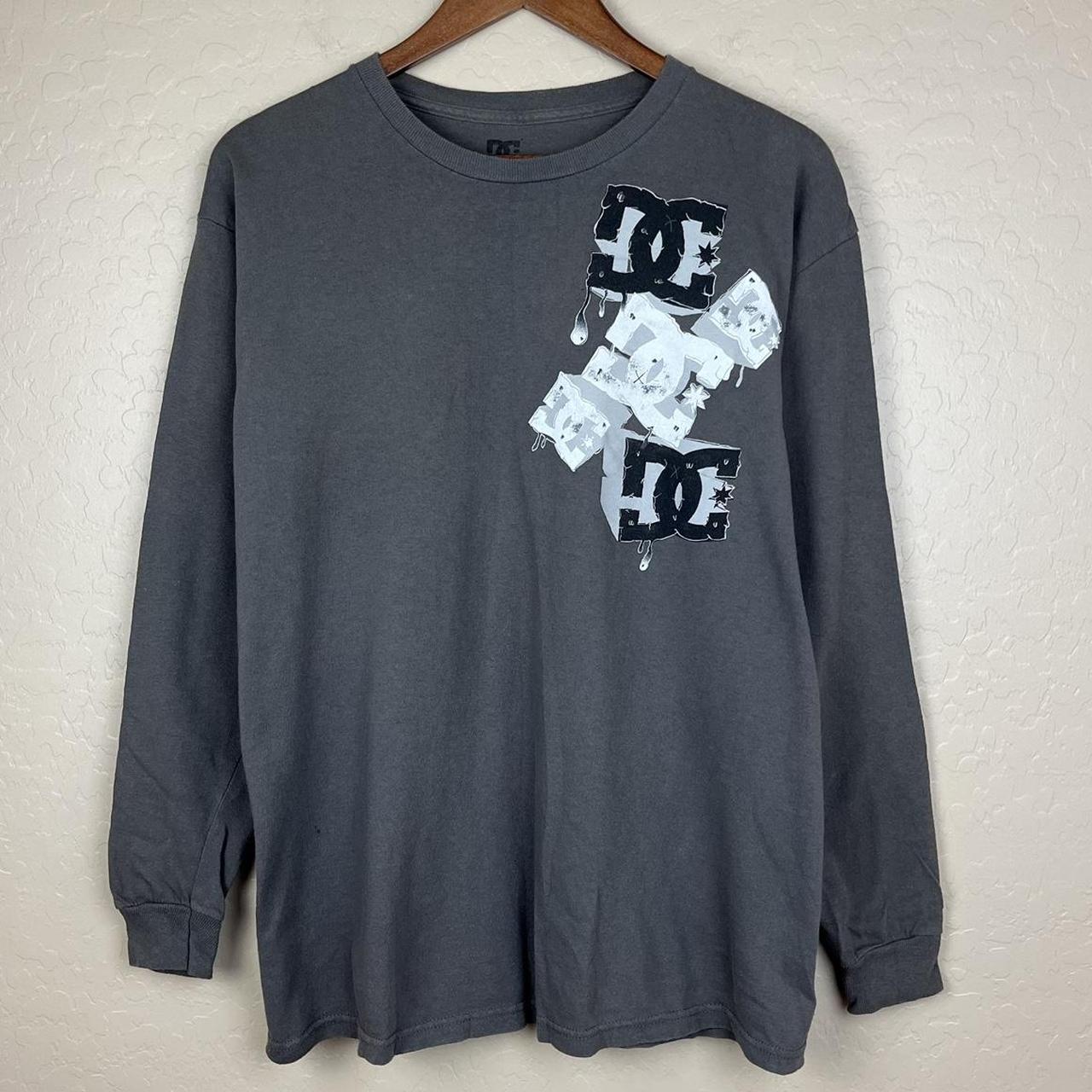 ~Y2K DC Emo Grunge Graphic Long Sleeve Shirt *size... - Depop