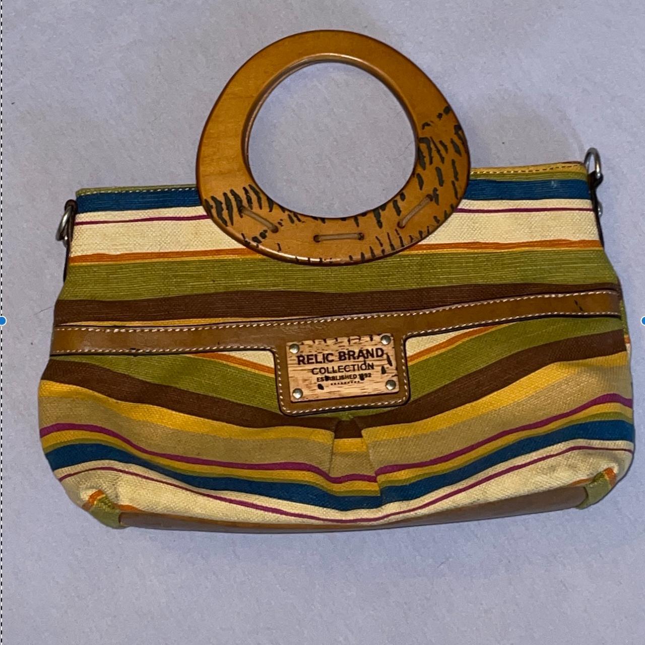Relic Brand Collection Purse with Wood Handles