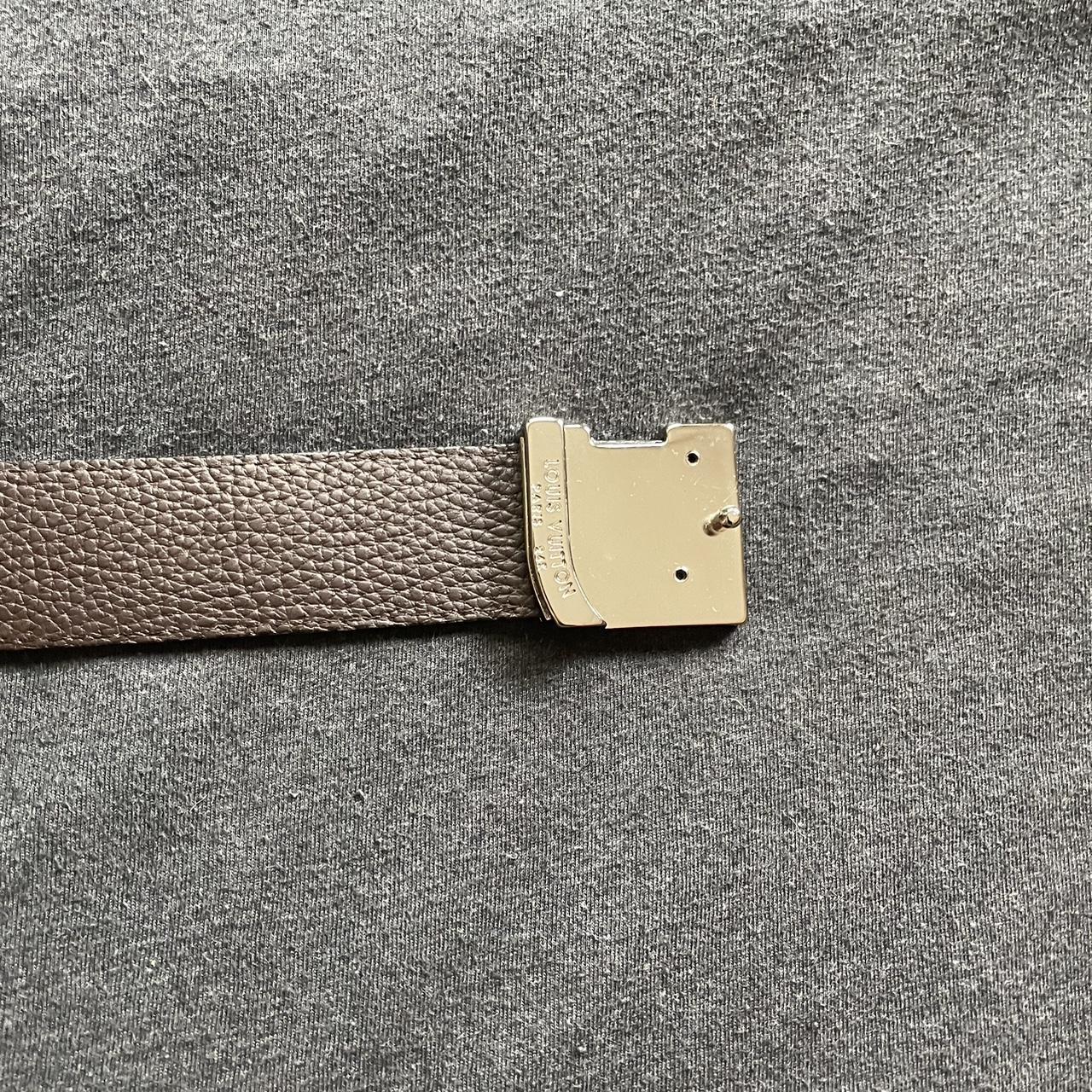 louis vuitton belt gray