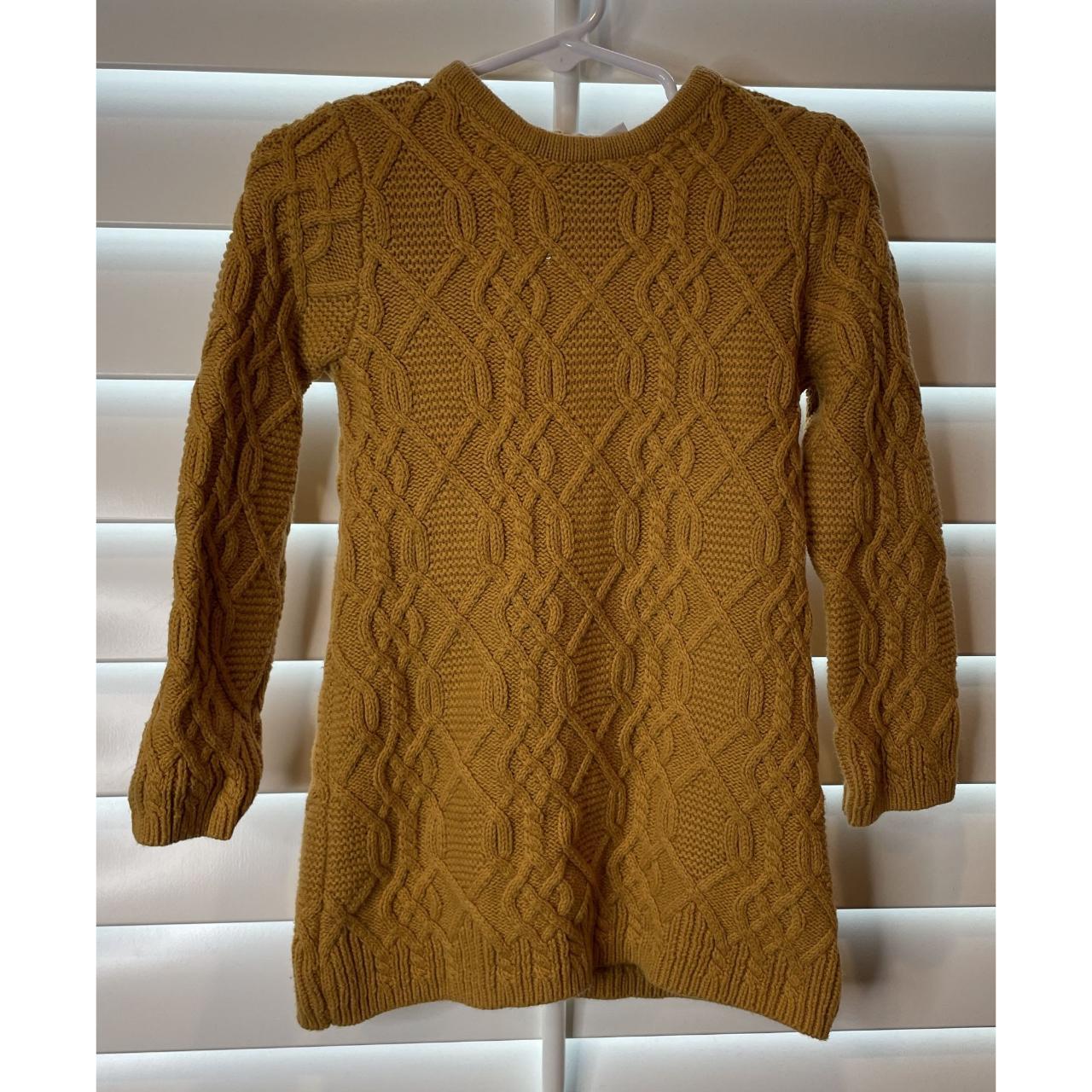 Adrienne Vittadini Girl Gold Cable Knit Sweater. Depop