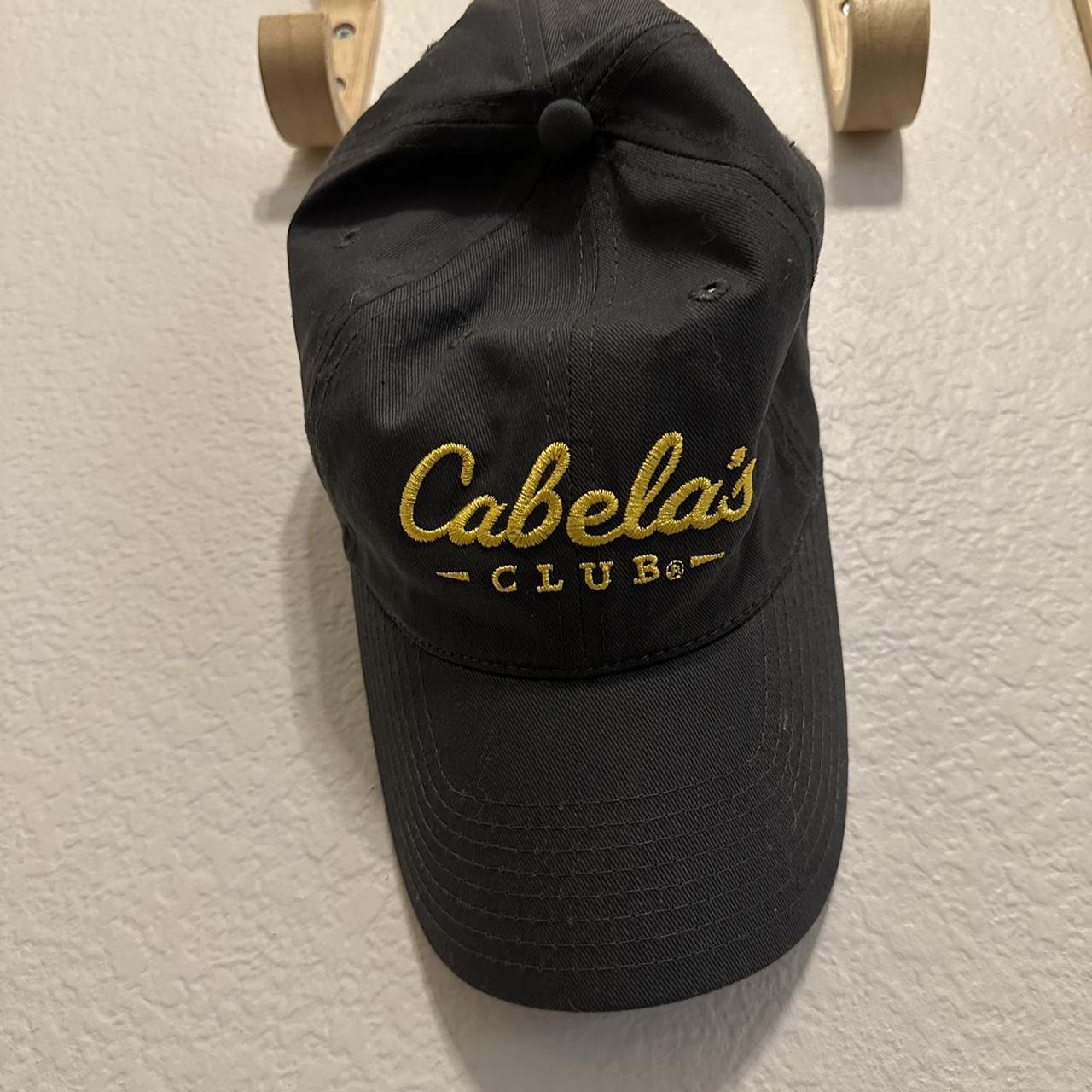 Cabela's Men's Grey and Yellow Hat Depop