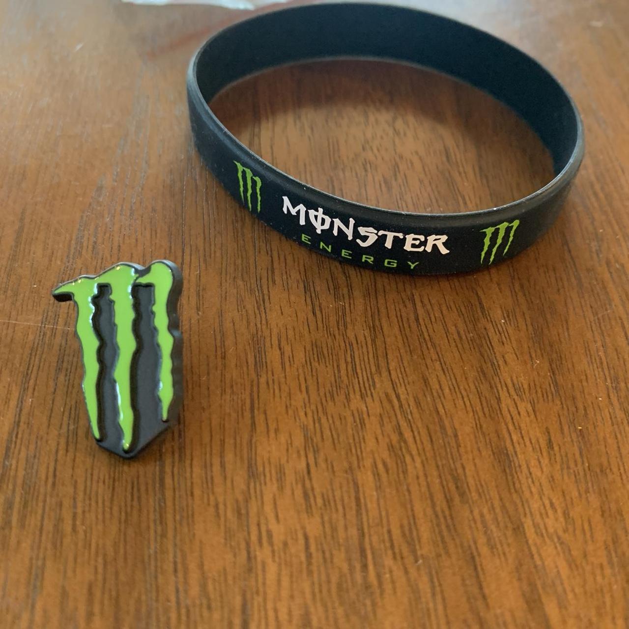 Monster Energy Bracelet and Monster Energy Pin...