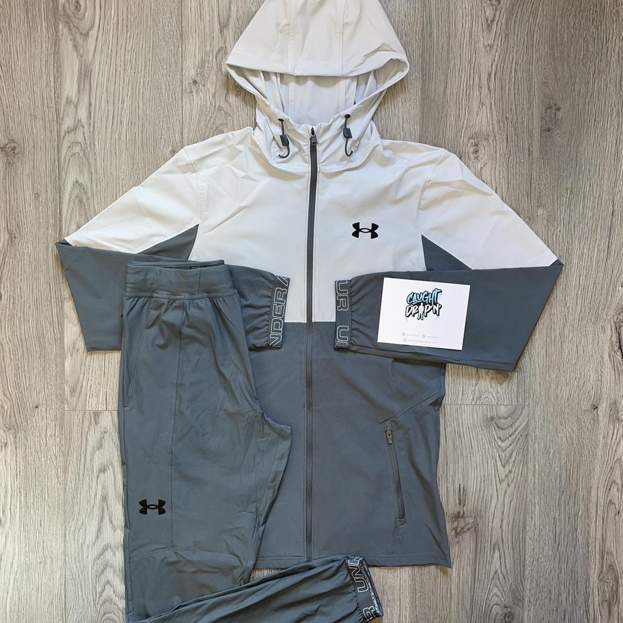 Under Armour Two Tone Grey Tracksuit Brand New With - Depop