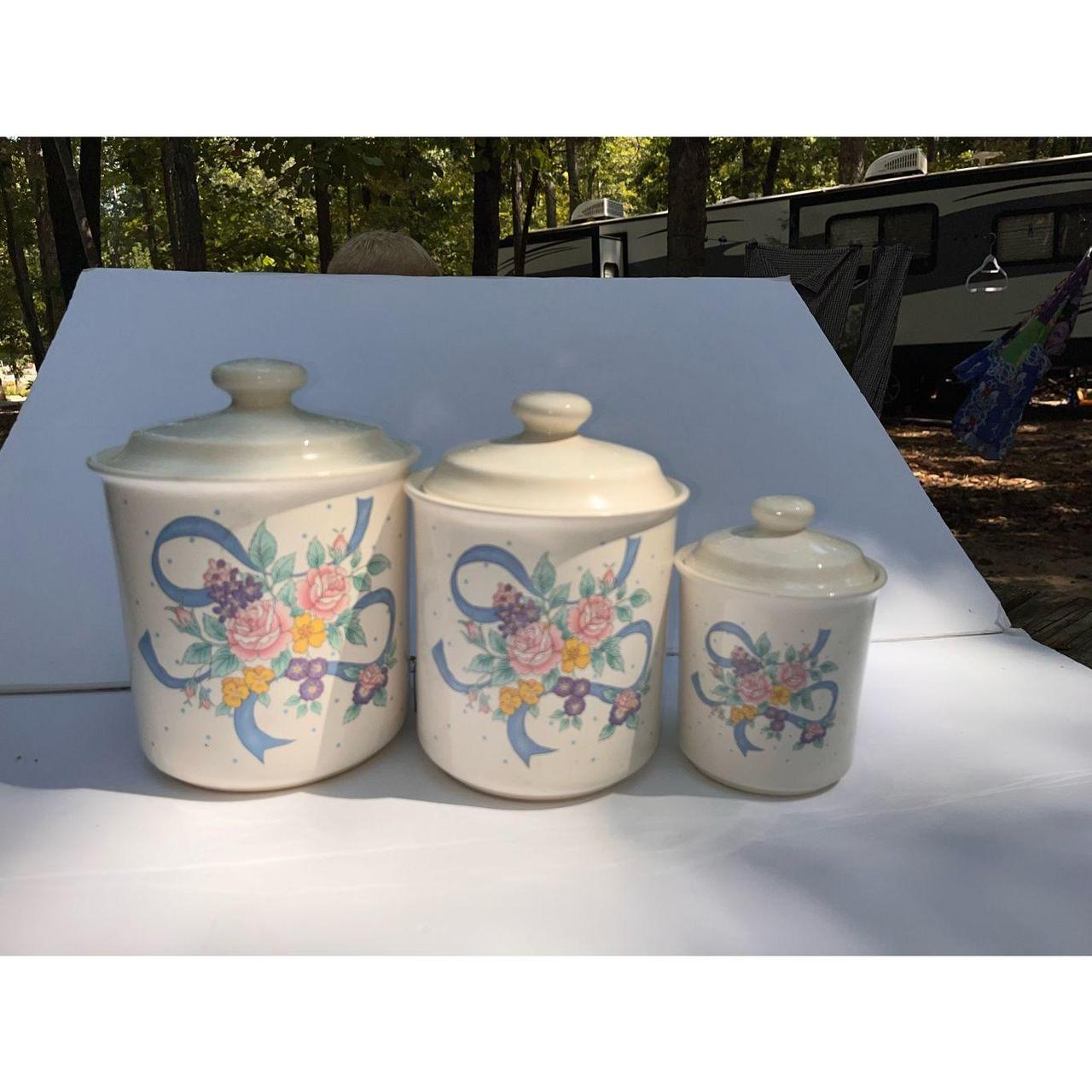 Vintage canister set. Looks like 80s to me. Three... Depop