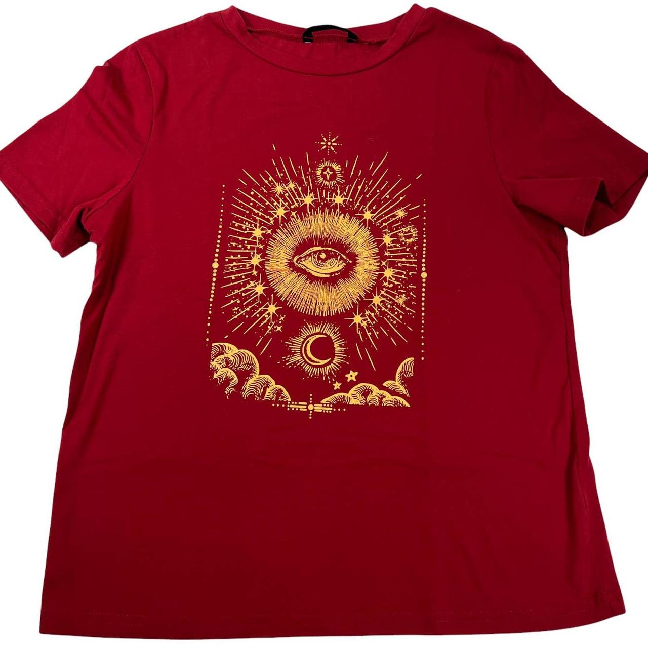 red and gold shirt women's