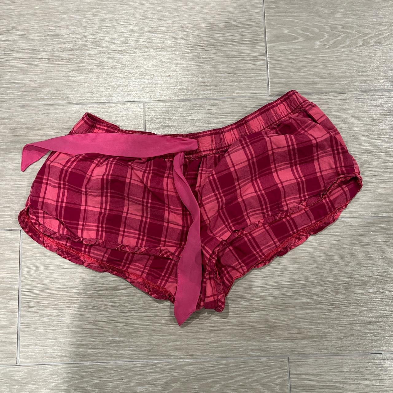 aerie pink checkered lounge shorts size L. used but... Depop