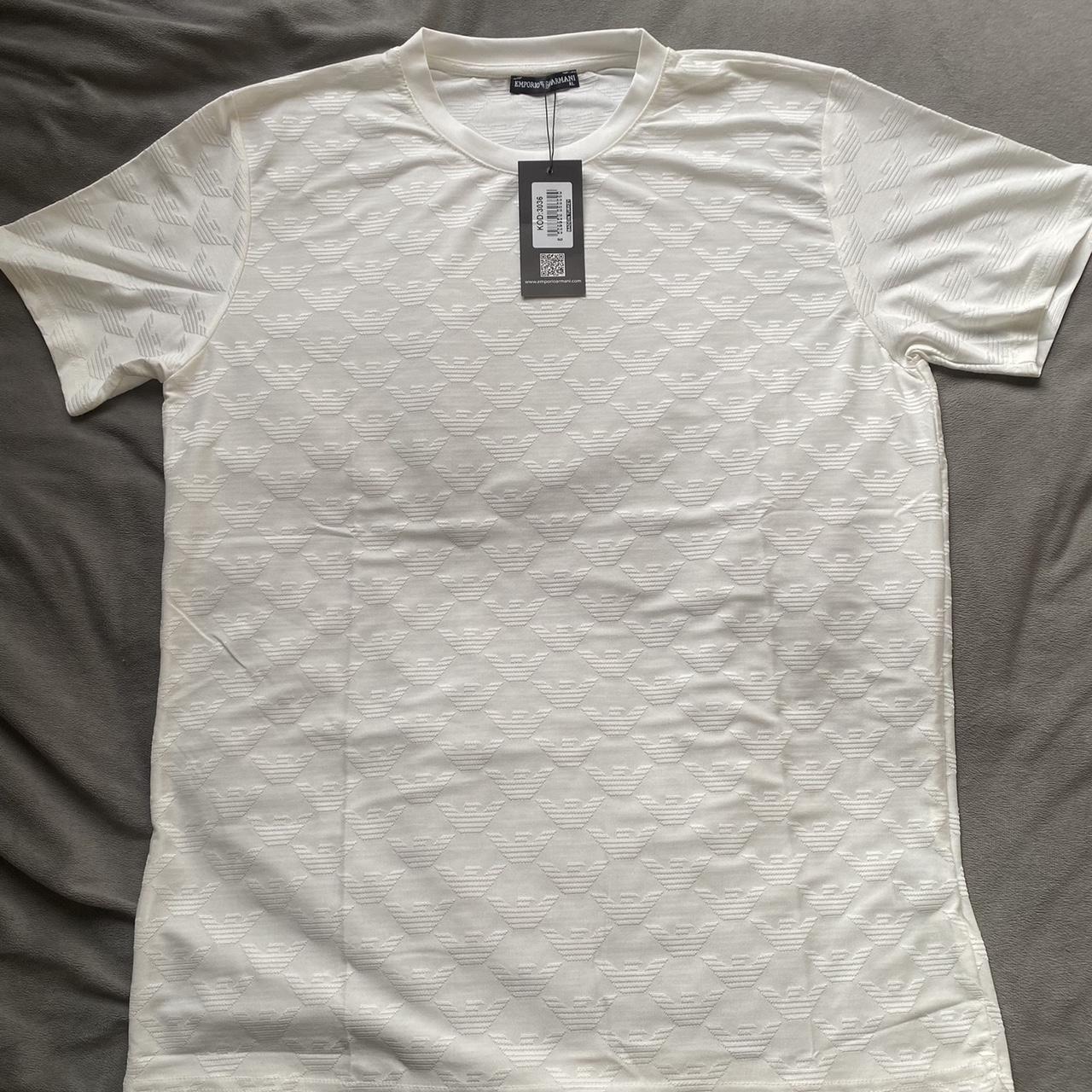 Emporio Armani T shirt Mens XL BNWT White size L Depop