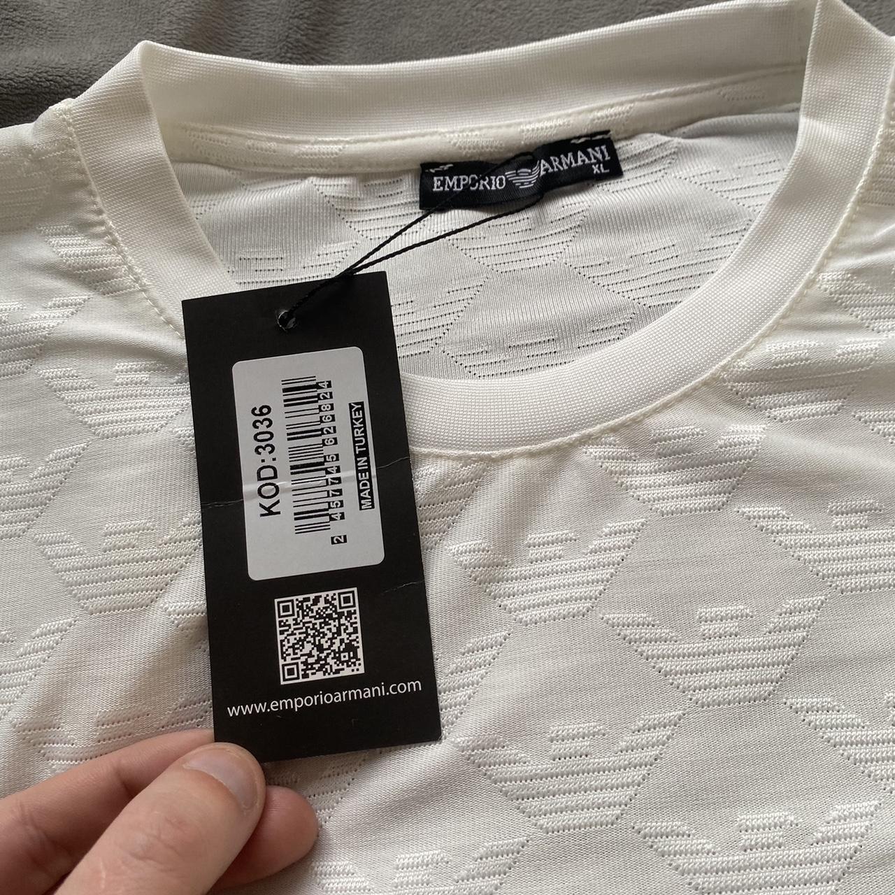 Emporio Armani T shirt Mens XL BNWT White size L Depop