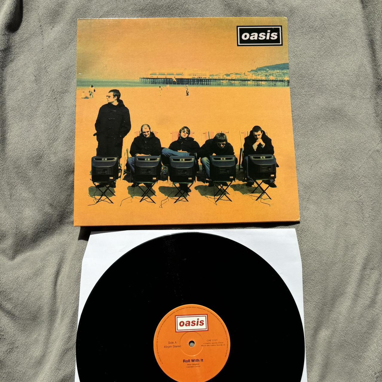 Oasis Roll With It 12” Vinyl CRE212T Bought in mint | Depop