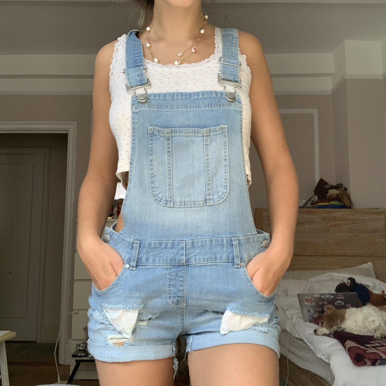 Supreme Logo Denim Overalls - Depop