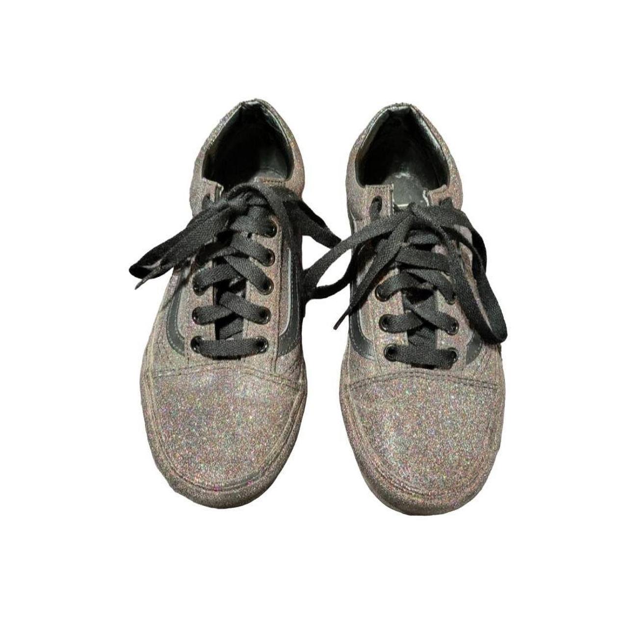 Vans rainbow hot sale glitter black