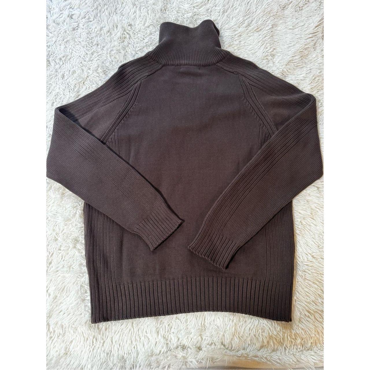かや様 2点おまとめ出品 Zara basic Men's long sleeve half zip knit brown | Depop