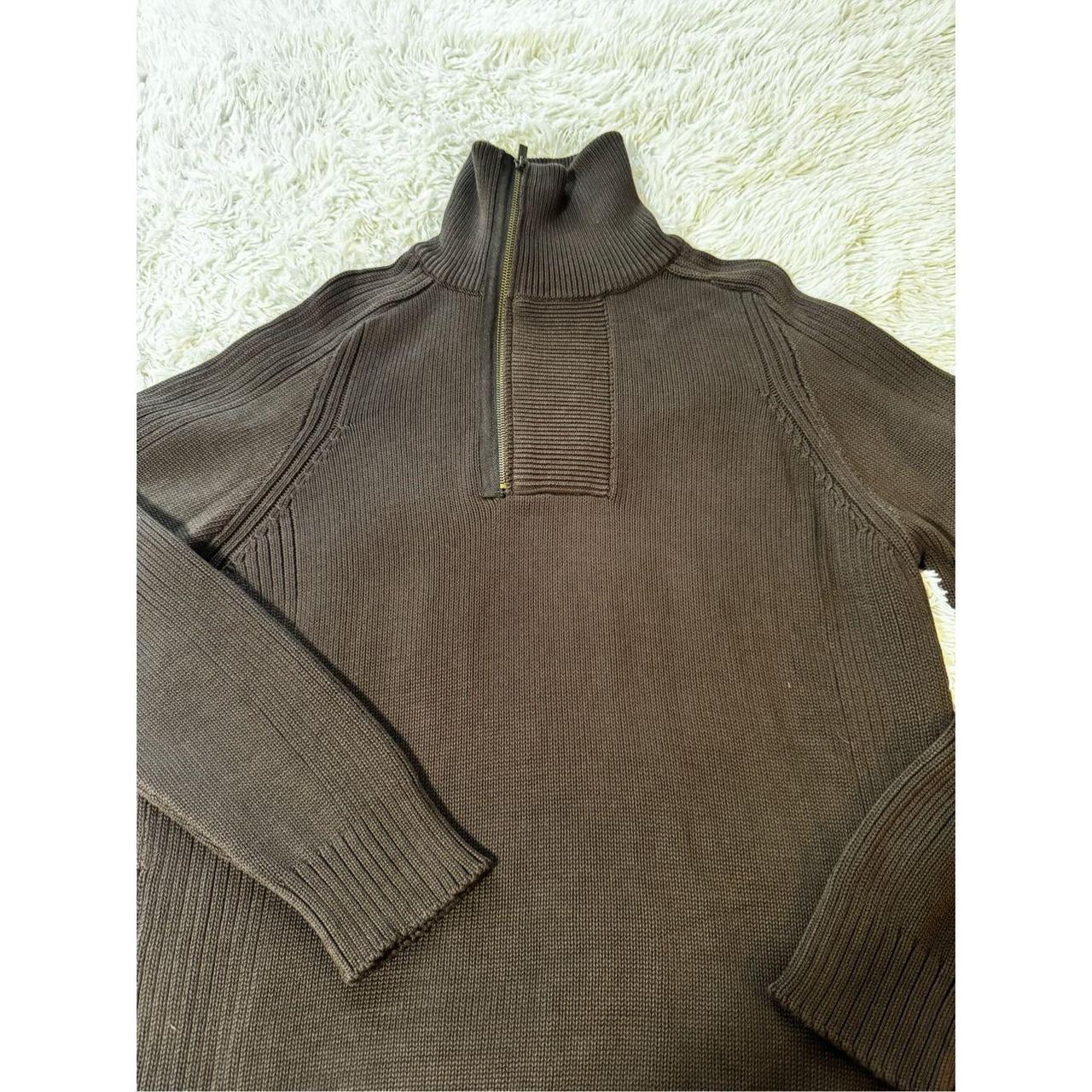 かや様　2点おまとめ出品 Zara basic Men's long sleeve half zip knit brown | Depop