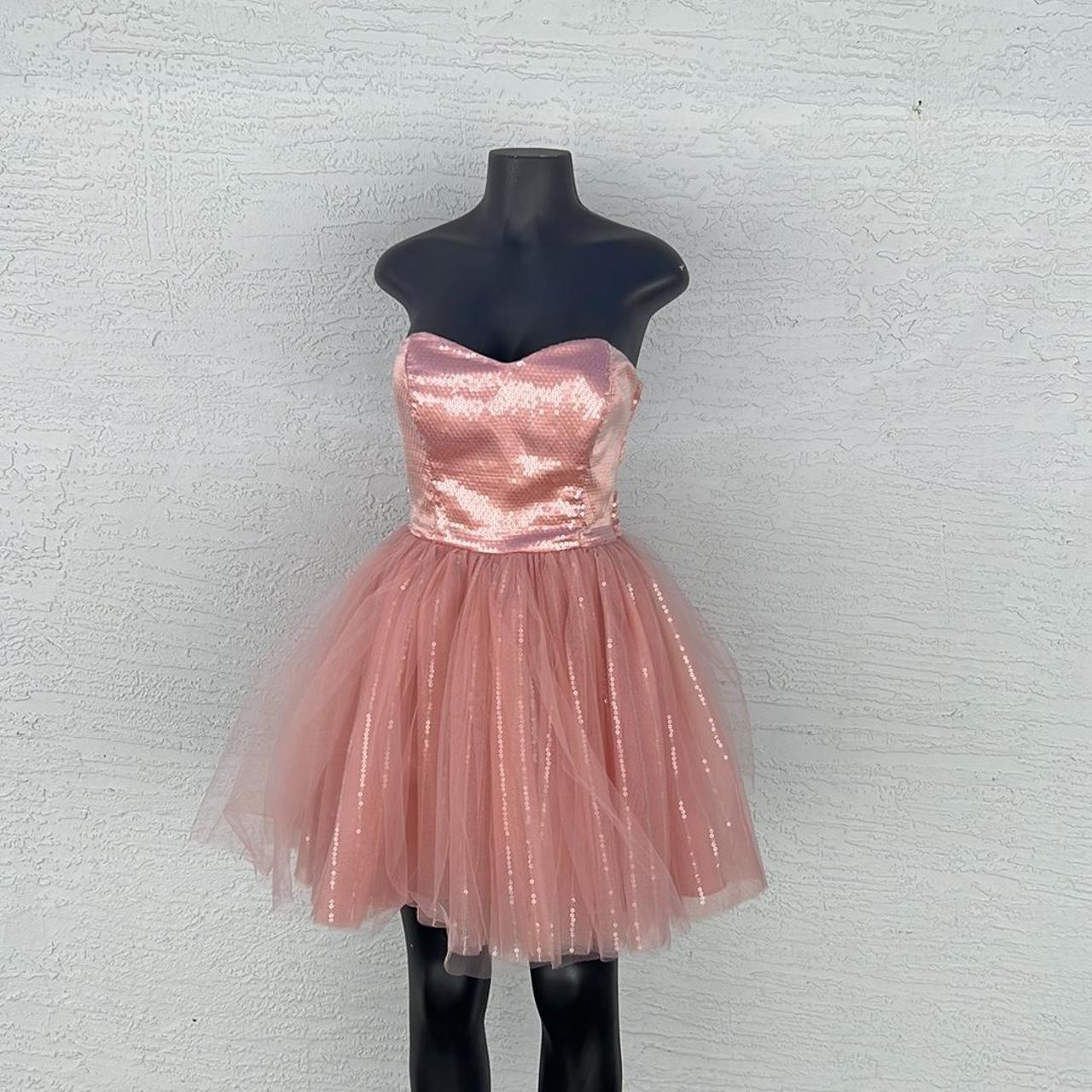 Betsey Johnson Women's Pink Dress | Depop