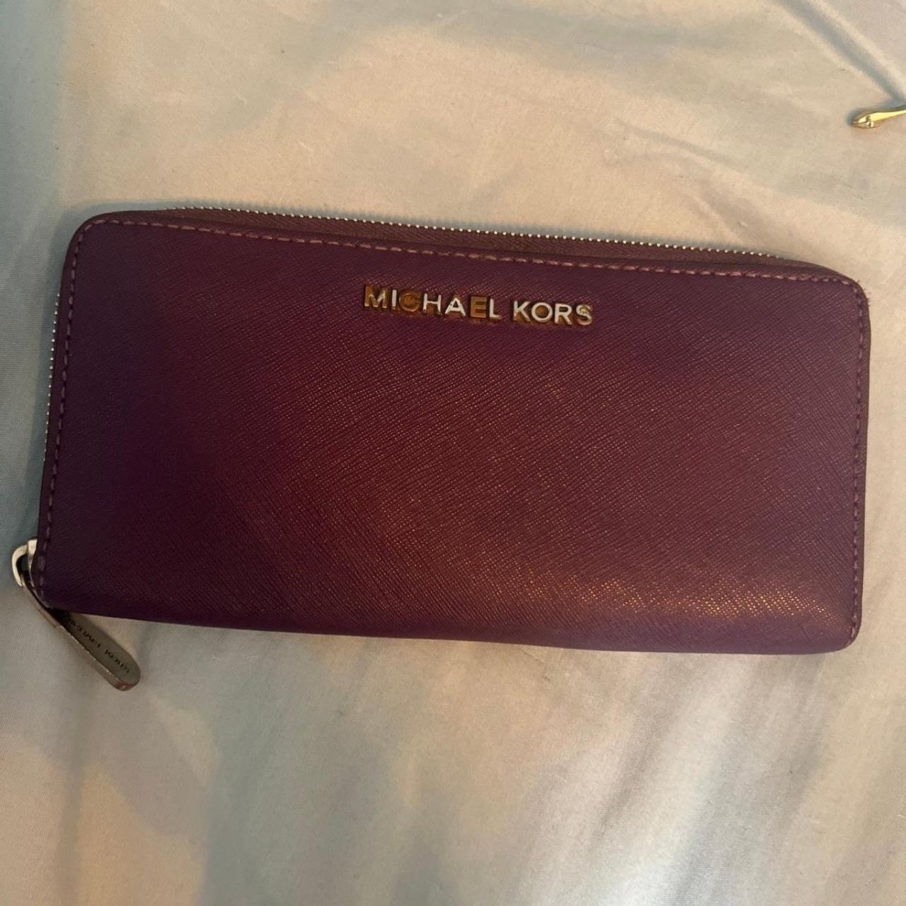 Michael kors purple wallet on sale