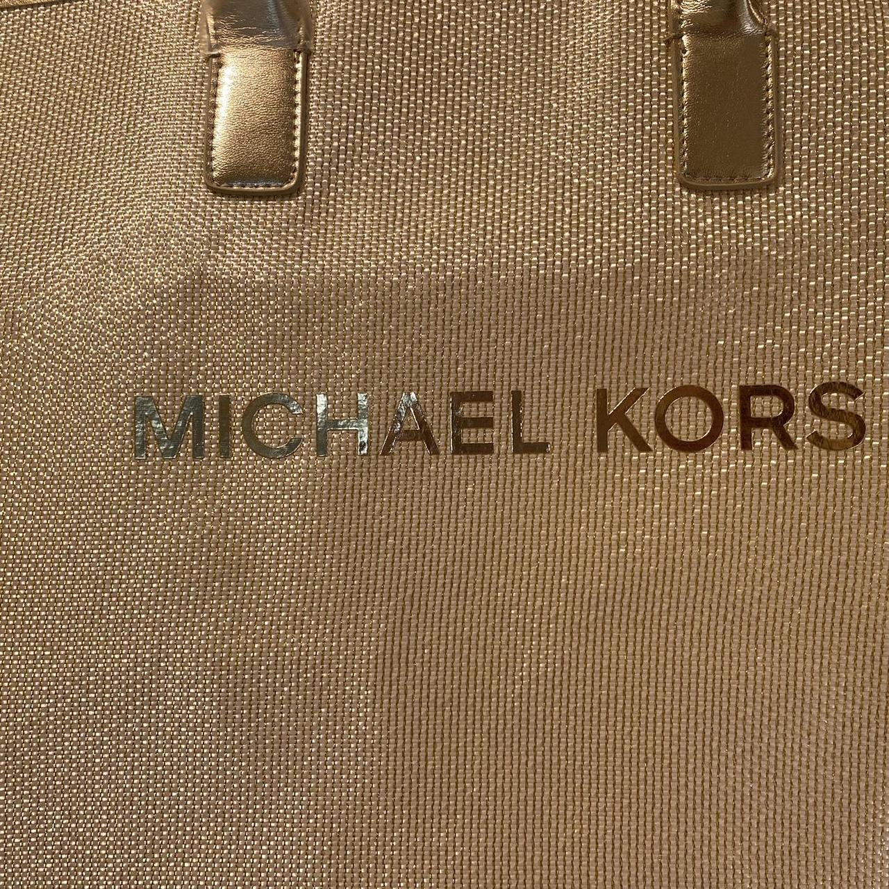 Michael kors gold tote bag on sale