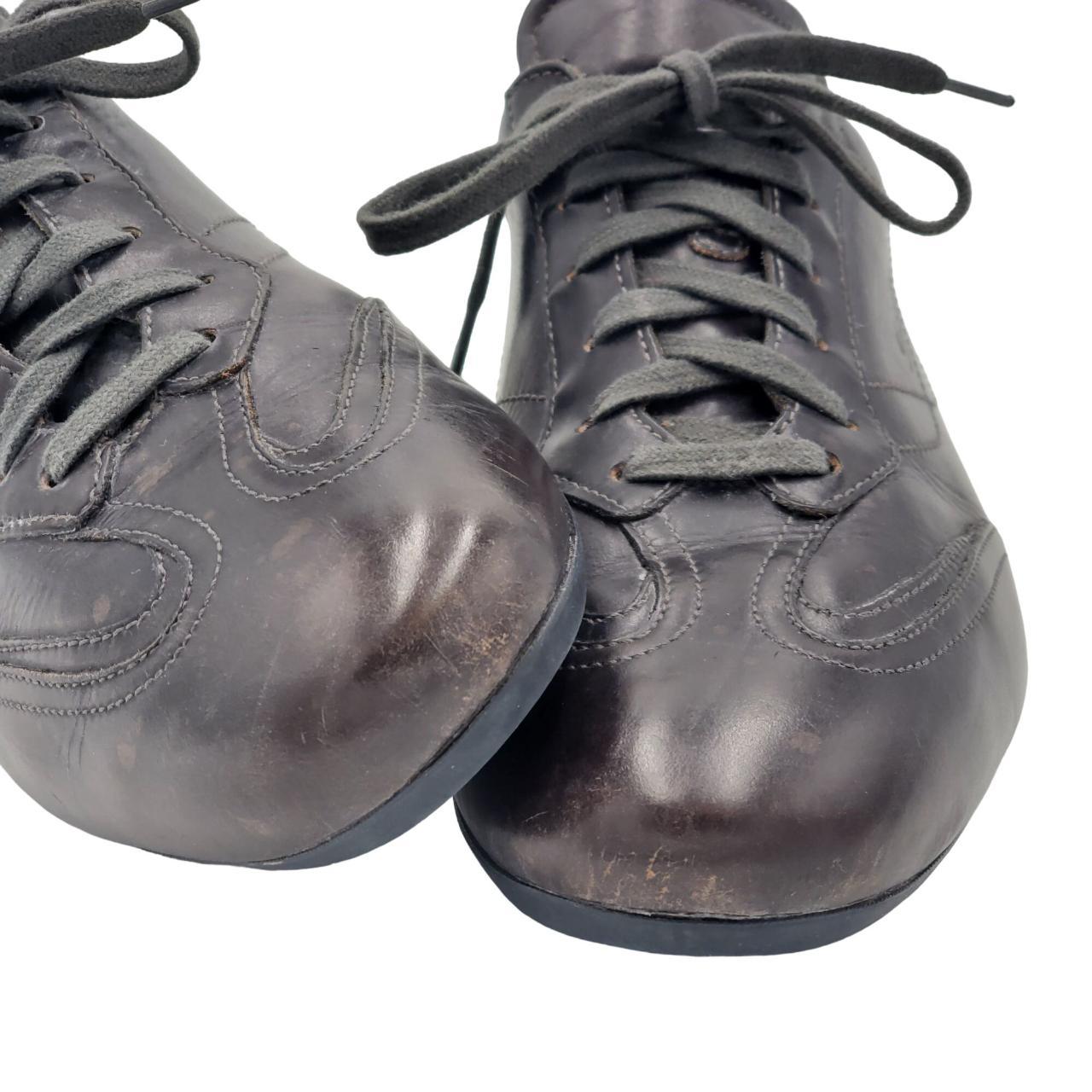 Santoni Leather Sneaker Crafted In Italy Original... Depop