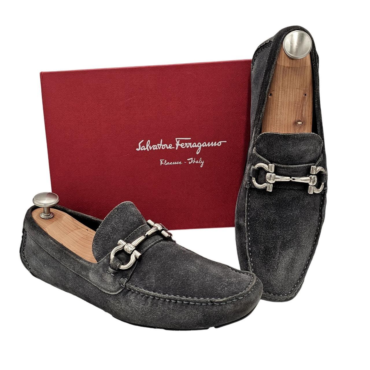 Salvatore ferragamo parigi outlet gancini bit leather driver