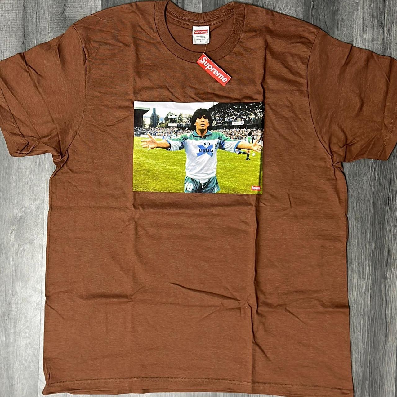Supreme Maradona T-shirt ‘No Drugs’ Brown, Size :...